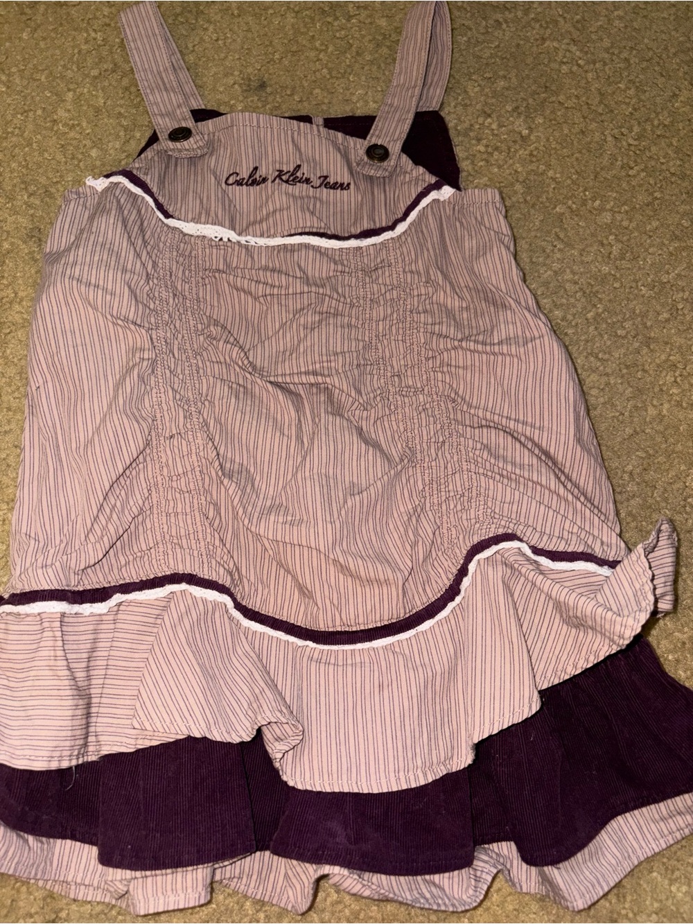 Girls Calvin Klein Jeans  Vintage Inspired Dress 4T Ruffles